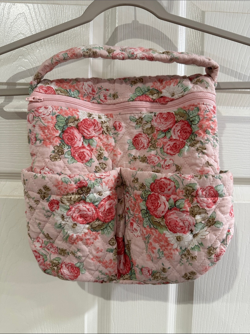 Floral Quilted Pink Bag For Walker